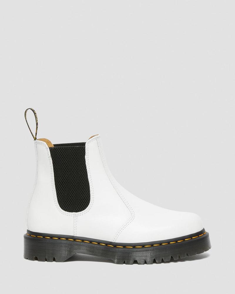 Dr Martens 2976 Bex Smooth Leren Enkellaars Heren Wit | NL 381CTV